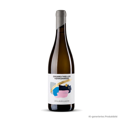 Oberrotweiler Henkenberg Grauburgunder 0,75l  Lagenwein mit Naturkork - KI generierte Produktabbildung
